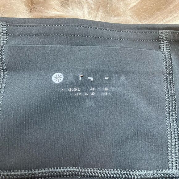 Athleta Sonic High-low Raw Hem Gray Reflective Capri Leggings - Picture 7 of 14